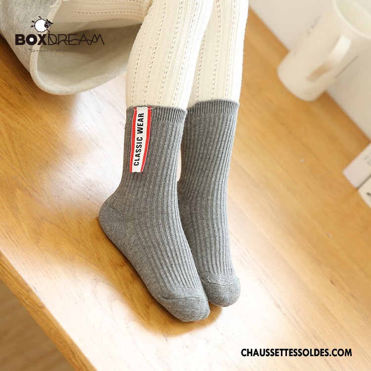 Chaussettes Courtes Fille Tendance Cool Le Nouveau Coton Bio Chaussette Courte Enfant Rouge