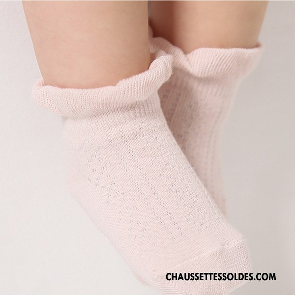 Chaussettes Courtes Fille Été Enfant Dentelle Bébé Respirant Chaussette Courte Pure Gris