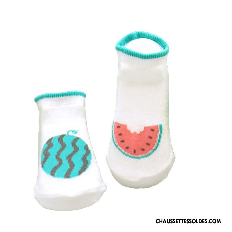 Chaussettes Courtes Garçon 100% Coton Charmant Fruit Bébé Dessin Animé Enfant Rose