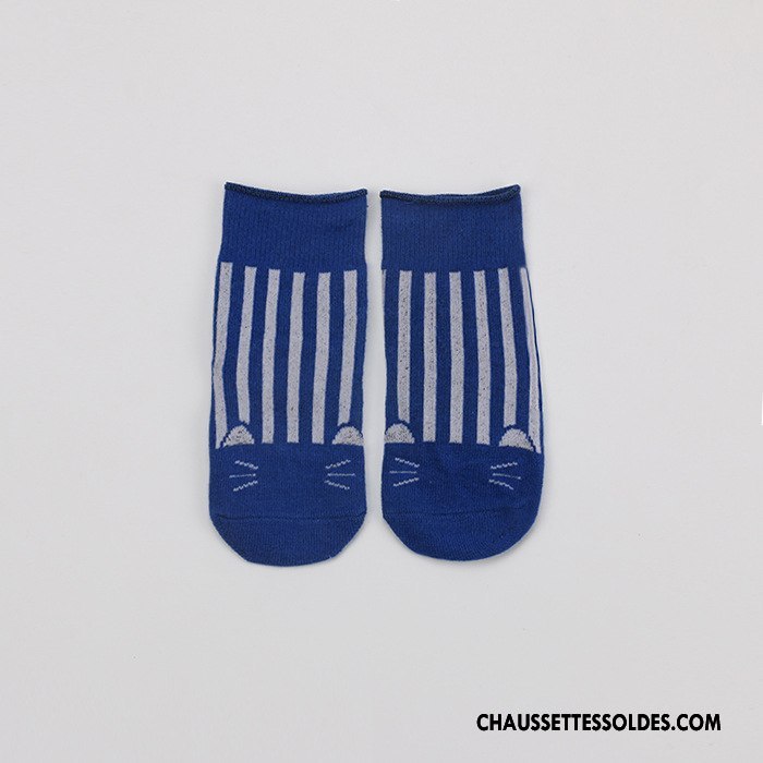 Chaussettes Courtes Garçon Antidérapant Bébé Rayé Bouche Libre Enfant Le Nouveau Marron