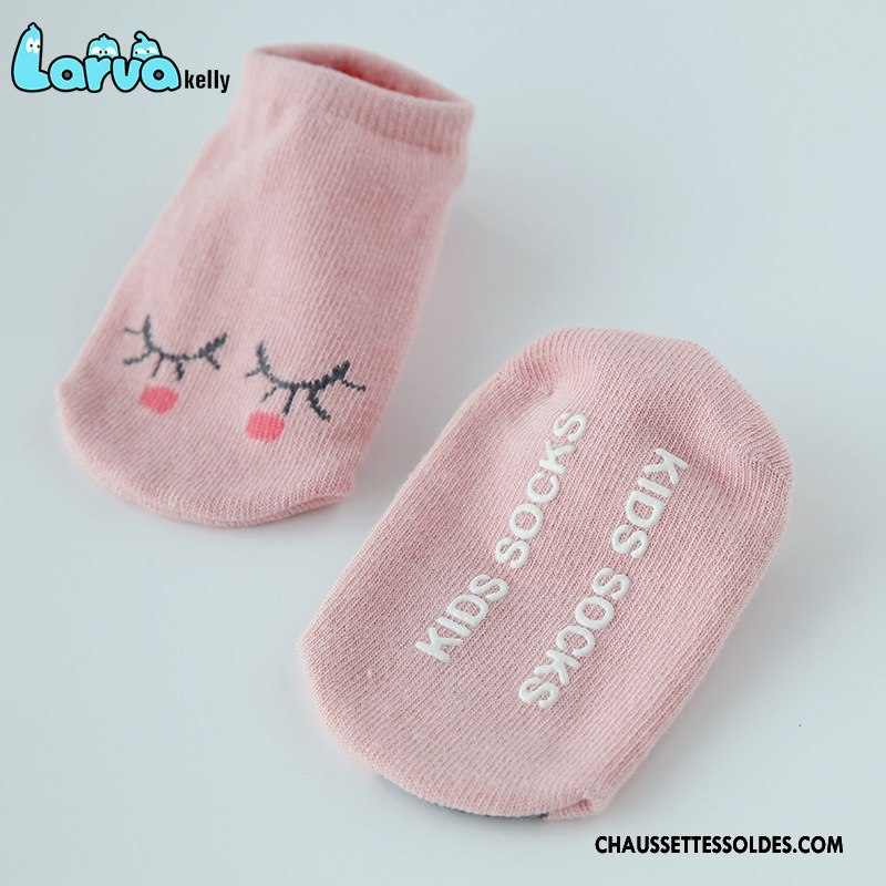 Chaussettes Courtes Garçon Asymétrie Bébé Lapin Kaki Ours Antidérapant