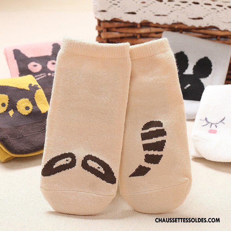 Chaussettes Courtes Garçon Asymétrie Le Nouveau Bébé Enfant Printemps Coton Bio Jaune