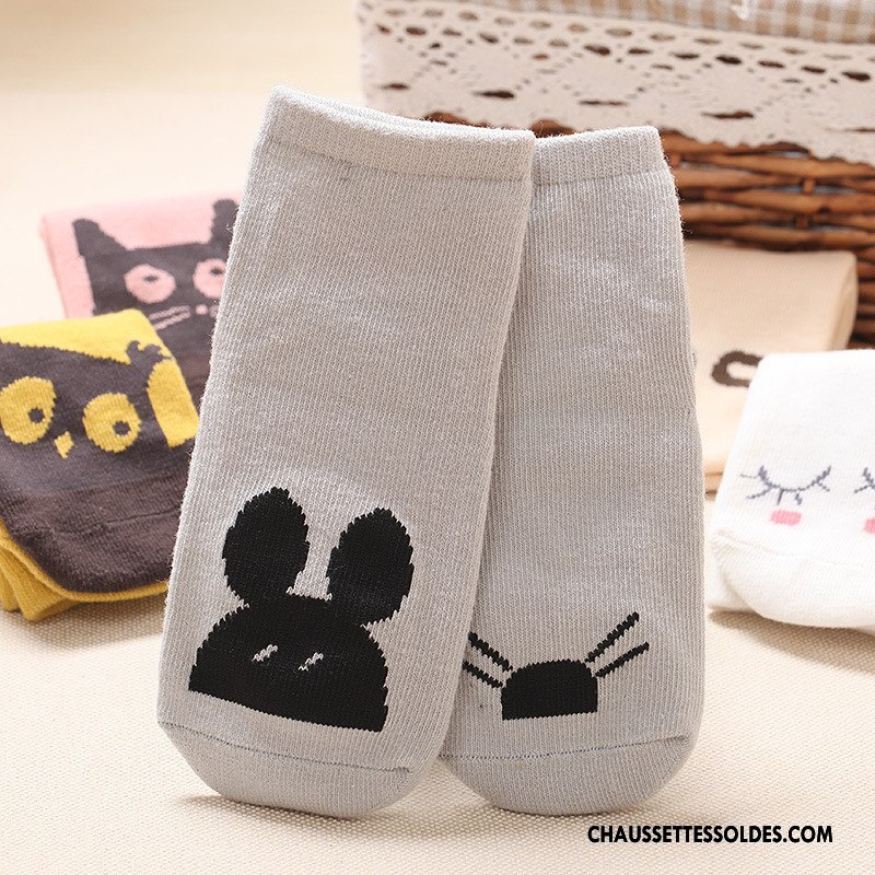 Chaussettes Courtes Garçon Asymétrie Le Nouveau Bébé Enfant Printemps Coton Bio Jaune