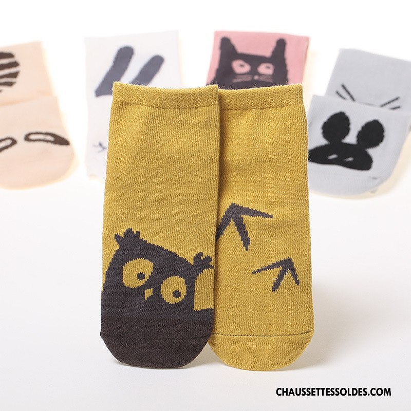 Chaussettes Courtes Garçon Asymétrie Le Nouveau Bébé Enfant Printemps Coton Bio Jaune