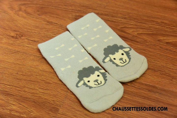 Chaussettes Courtes Garçon Bébé Charmant Renforcé Terry Matelassé Thermiques Bleu