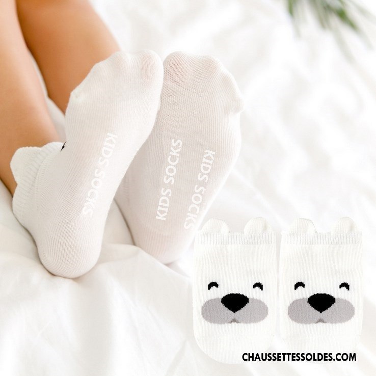 Chaussettes Courtes Garçon Bébé Dessin Animé Chaussette Courte Coton Bio Antidérapant Chaussette Basse Coupée Gris