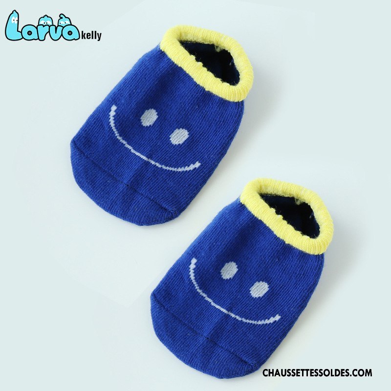 Chaussettes Courtes Garçon Bébé Dessin Animé Chaussette Courte Coton Bio Antidérapant Chaussette Basse Coupée Gris