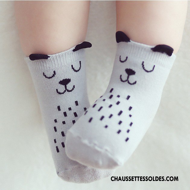 Chaussettes Courtes Garçon Bébé Enfant Petit Antidérapant Dimensionnel Chaussettes En Coton Blanc