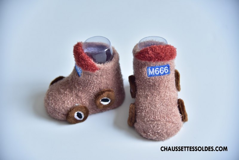 Chaussettes Courtes Garçon Bébé Yarn Antidérapant Dessin Animé Plume Le Nouveau Bleu
