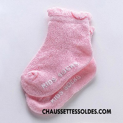 Chaussettes Courtes Garçon Charmant Bébé Antidérapant Dentelle Femme Légère Jaune