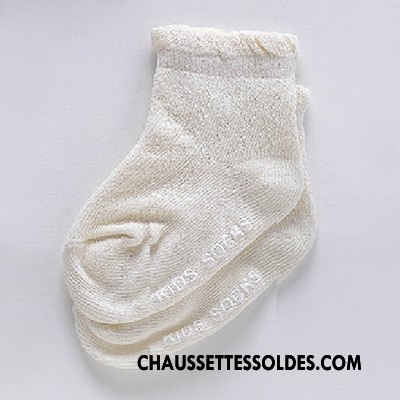 Chaussettes Courtes Garçon Charmant Bébé Antidérapant Dentelle Femme Légère Jaune