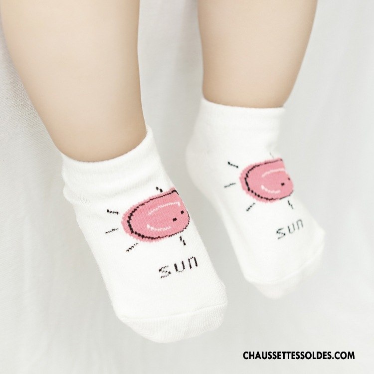 Chaussettes Courtes Garçon Chaussette Basse Coupée Souriant Enfant 100% Coton Bouche Libre Dessin Animé Bleu