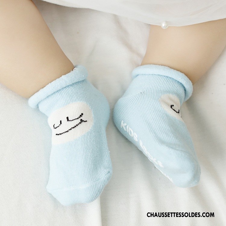 Chaussettes Courtes Garçon Chaussette Basse Coupée Souriant Enfant 100% Coton Bouche Libre Dessin Animé Bleu