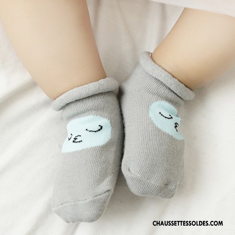 Chaussettes Courtes Garçon Chaussette Basse Coupée Souriant Enfant 100% Coton Bouche Libre Dessin Animé Bleu