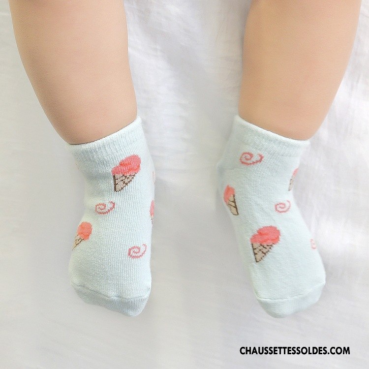 Chaussettes Courtes Garçon Chaussette Basse Coupée Souriant Enfant 100% Coton Bouche Libre Dessin Animé Bleu