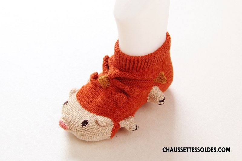 Chaussettes Courtes Garçon Chaussettes En Coton Enfant Bébé Dessin Animé Légère Été Marron / Brun