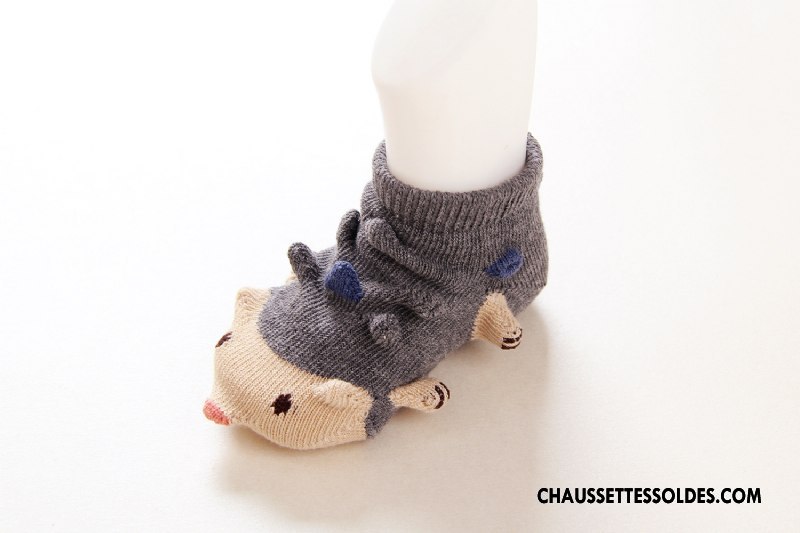 Chaussettes Courtes Garçon Chaussettes En Coton Enfant Bébé Dessin Animé Légère Été Marron / Brun