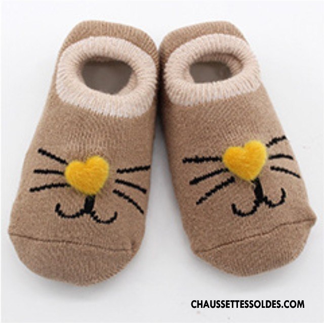 Chaussettes Courtes Garçon Coton Bio Antidérapant Enfant Chaussette Basse Coupée Bébé L'automne Marron / Brun
