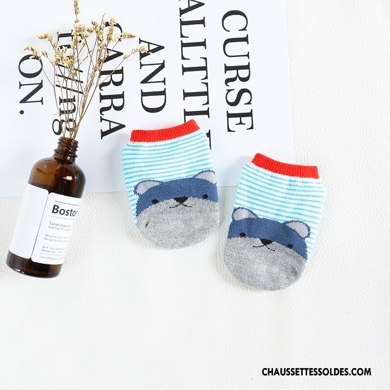Chaussettes Courtes Garçon Coton Bio Légère Le Nouveau Bébé 100% Coton Antidérapant Gris