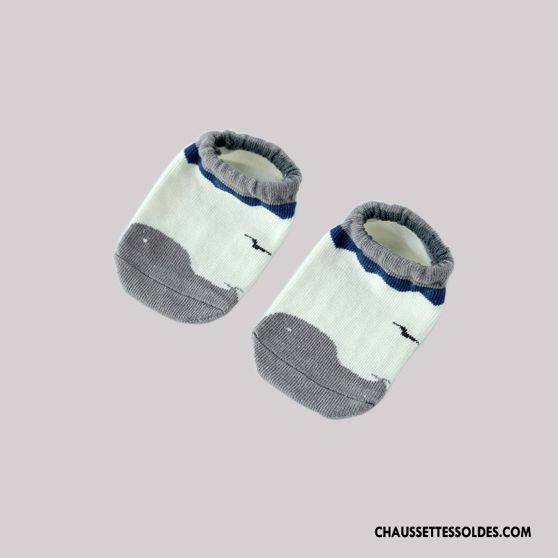 Chaussettes Courtes Garçon Coton Bio Légère Le Nouveau Bébé 100% Coton Antidérapant Gris