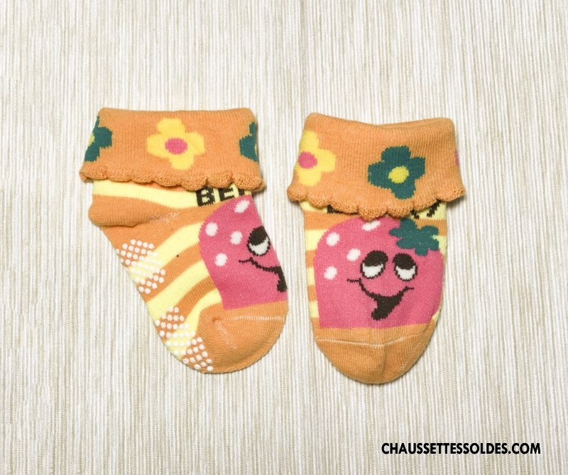 Chaussettes Courtes Garçon Dessin Animé Enfant Coton Bio Antidérapant Le Nouveau Bébé Gris