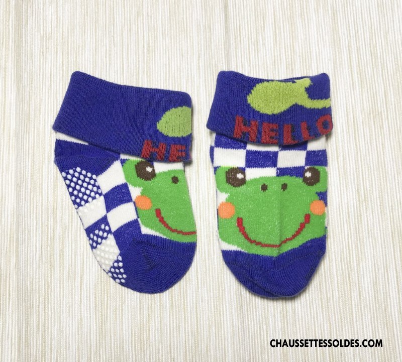 Chaussettes Courtes Garçon Dessin Animé Enfant Coton Bio Antidérapant Le Nouveau Bébé Gris