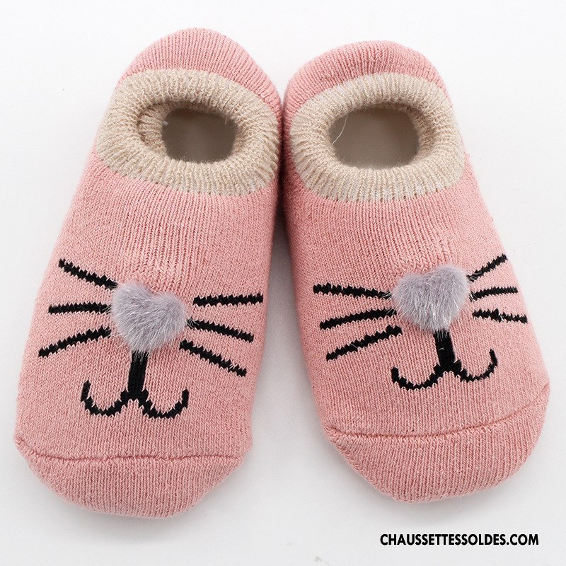 Chaussettes Courtes Garçon Dessin Animé Hiver Bébé Enfant Coton Bio Chaussette Basse Coupée Marron / Brun