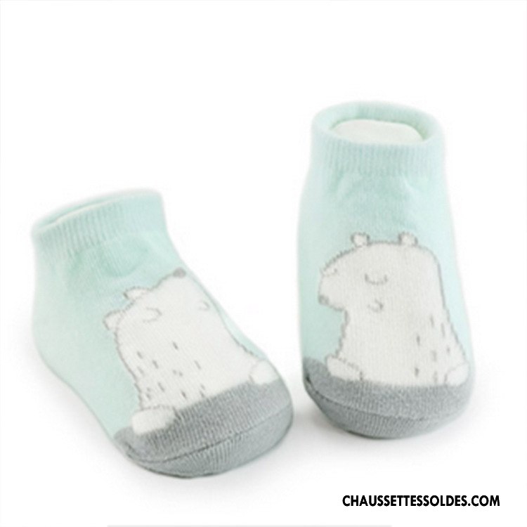 Chaussettes Courtes Garçon Enfant Animal Printemps Antidérapant 100% Coton Ultra-court Jaune