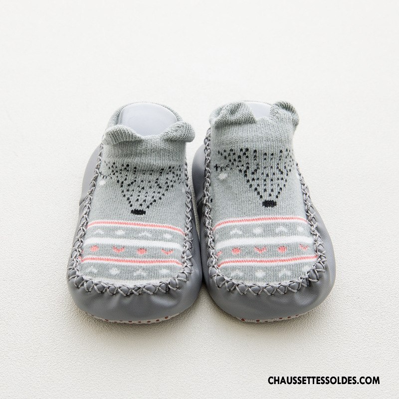 Chaussettes Courtes Garçon Enfant Printemps Bébé Créatif Antidérapant Dessin Animé Bleu