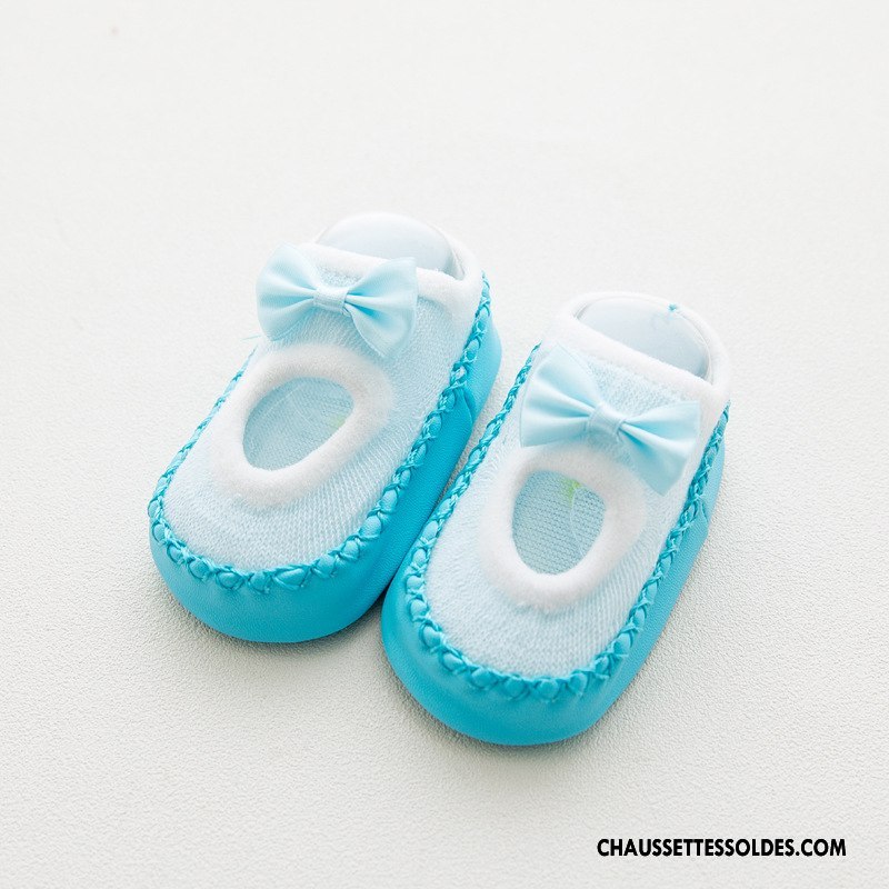 Chaussettes Courtes Garçon Enfant Printemps Bébé Créatif Antidérapant Dessin Animé Bleu