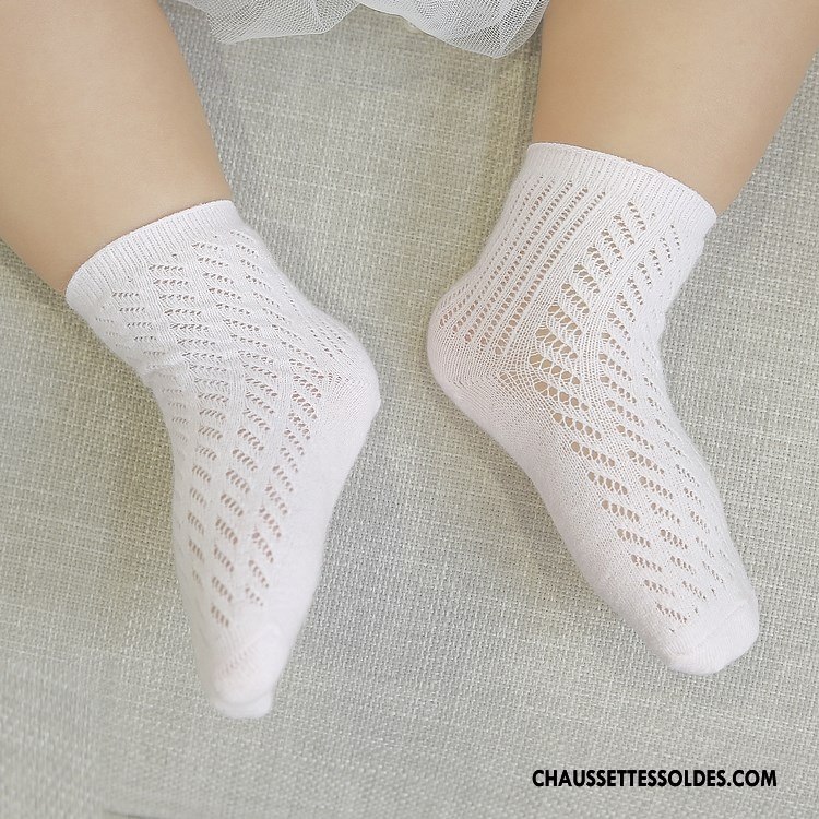 Chaussettes Courtes Garçon Enfant Très Mince Engrener Bouche Libre Bébé Gros Blanc