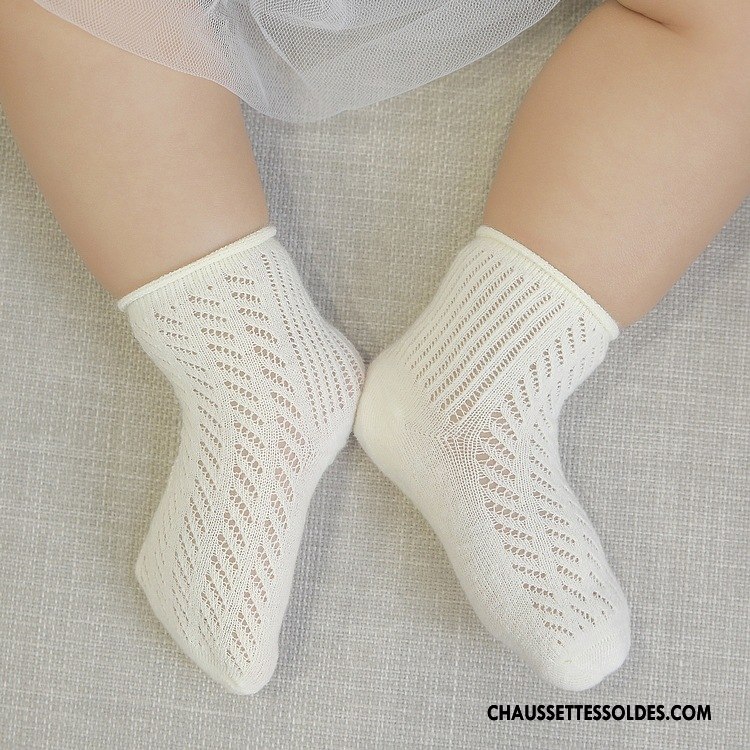 Chaussettes Courtes Garçon Enfant Très Mince Engrener Bouche Libre Bébé Gros Blanc