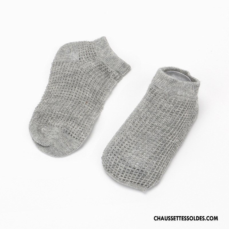 Chaussettes Courtes Garçon Enfant Été Femme Respirant Bébé Engrener Jaune Clair