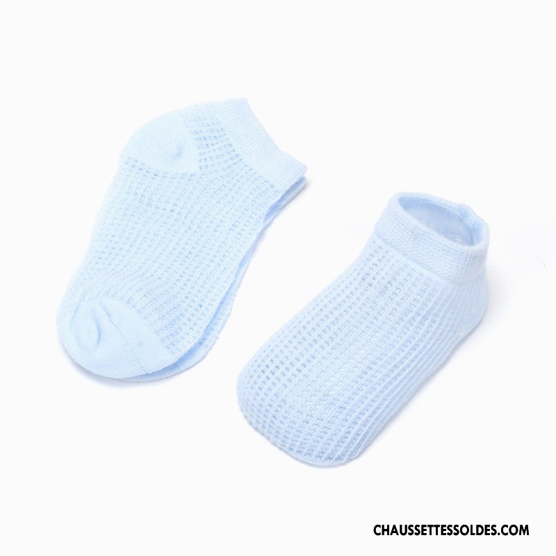 Chaussettes Courtes Garçon Enfant Été Femme Respirant Bébé Engrener Jaune Clair