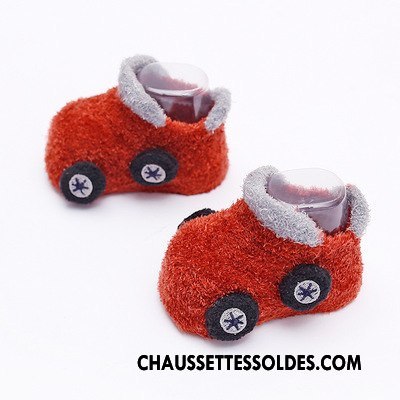 Chaussettes Courtes Garçon Hiver Bébé Style Chaud L'automne Thermiques Dessin Animé Gris