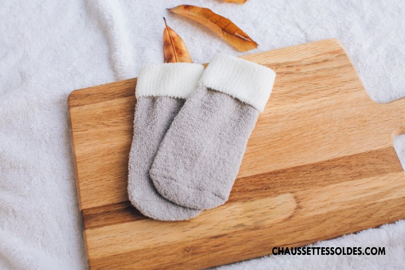 Chaussettes Courtes Garçon Hiver Serviette Enfant Flambage Thermiques L'automne Couleurs De Bonbons Gris