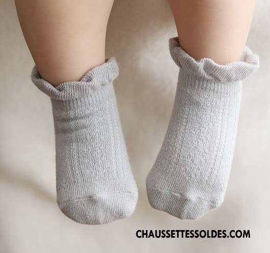 Chaussettes Courtes Garçon Le Nouveau Antidérapant Été Matelassé Bébé Printemps Gris
