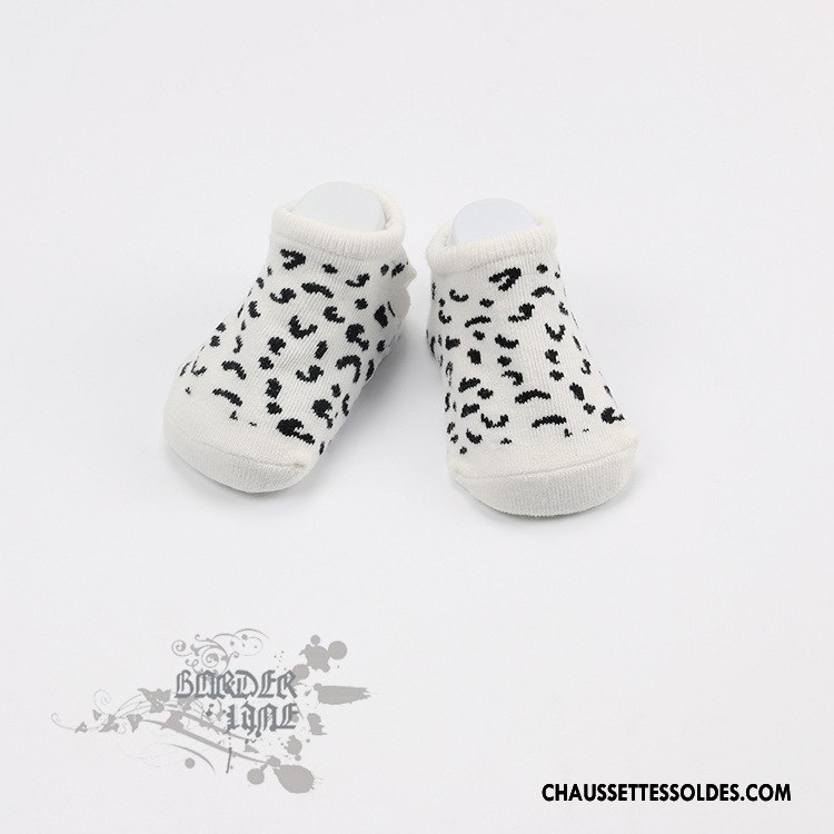 Chaussettes Courtes Garçon Le Nouveau Chaussette Basse Coupée 100% Coton Antidérapant Enfant Bébé Blanc