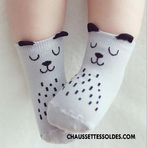Chaussettes Courtes Garçon Milieu Homme Enfant Bébé Printemps L'automne Gris