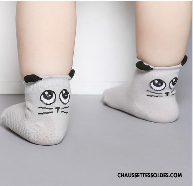Chaussettes Courtes Garçon Milieu Homme Enfant Bébé Printemps L'automne Gris