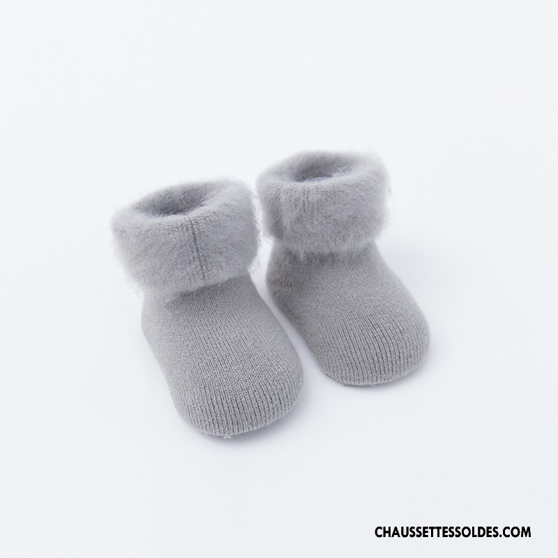 Chaussettes Courtes Garçon Plus De Velours Coton Bio Renforcé Hiver Nouveau L'automne Jaune