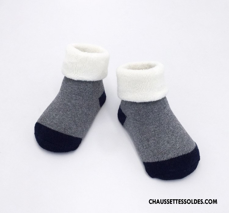 Chaussettes Courtes Garçon Plus De Velours Nouveau Terry Bébé Bouche Libre Renforcé Marron