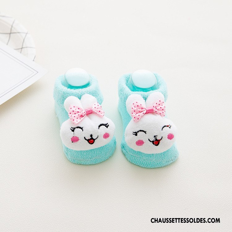Chaussettes Courtes Garçon Renforcé Le Nouveau Bébé Terry Dessin Animé Thermiques Vert