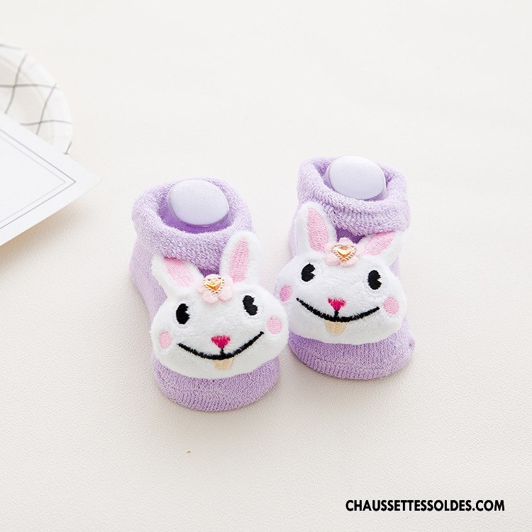 Chaussettes Courtes Garçon Renforcé Le Nouveau Bébé Terry Dessin Animé Thermiques Vert