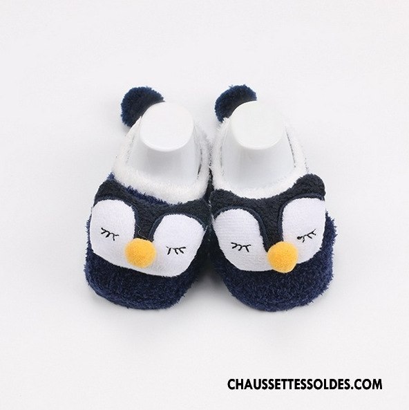 Chaussettes Courtes Garçon Yarn Style Chaud Bébé Dessin Animé L'automne Enfant Bleu