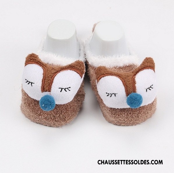 Chaussettes Courtes Garçon Yarn Style Chaud Bébé Dessin Animé L'automne Enfant Bleu