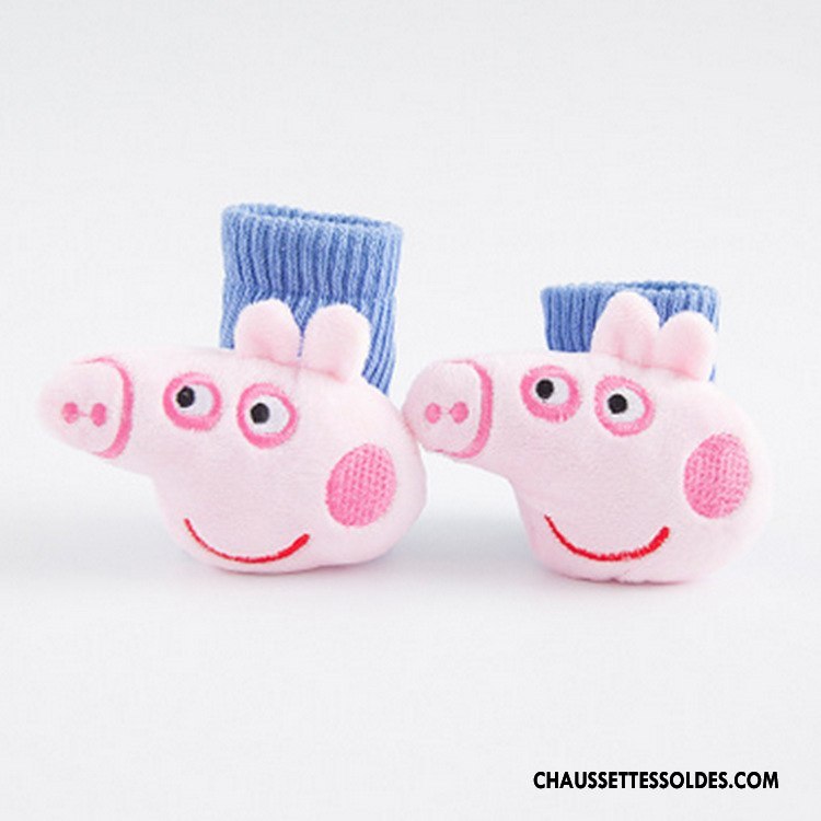 Chaussettes Courtes Garçon Élève Enfant Créatif Petit Milieu L'automne Bleu Rose