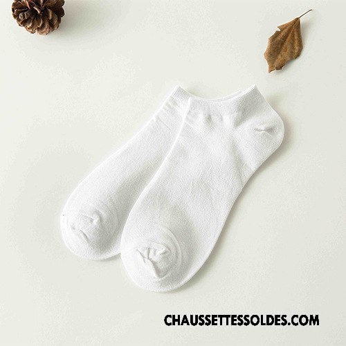 Chaussettes Courtes Homme 100% Coton Casual Milieu Respirant Chaussette Basse Coupée Pure Gris Clair