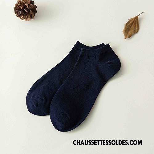 Chaussettes Courtes Homme 100% Coton Casual Milieu Respirant Chaussette Basse Coupée Pure Gris Clair