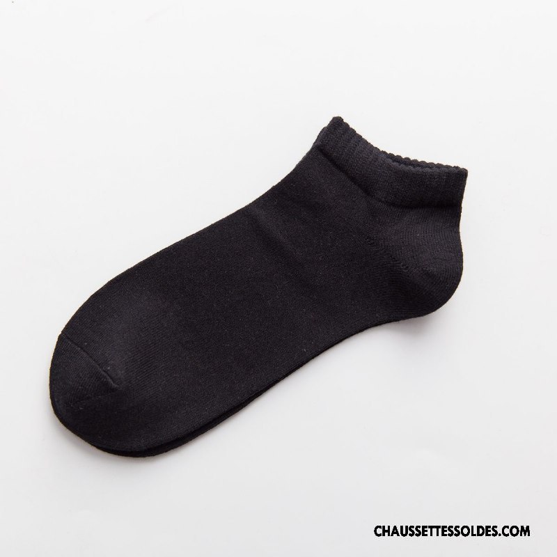 Chaussettes Courtes Homme 100% Coton Chaussette Basse Coupée Le Nouveau L'automne Hiver Casual Pure Bleu Clair